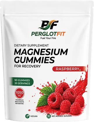 PerglotFit Magnesium Gummies pouch, Raspberry